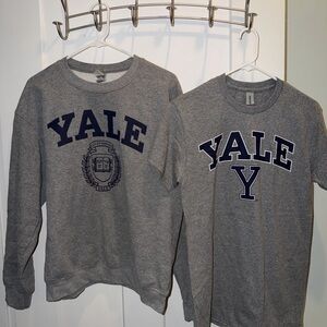 Gray Yale Sweatshirt and T-shirt bundle